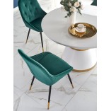 Stół Okrągły Glamour Vegas 120cm Biało-Złoty | Halmar