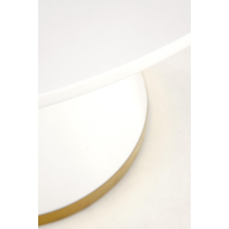 Stół Okrągły Glamour Vegas 120cm Biało-Złoty | Halmar