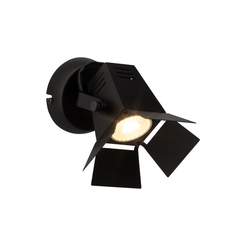 Kinkiet Industrialny Movie LED Czarny Mat - Brilliant