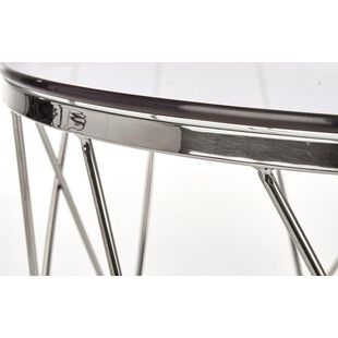 Stolik boczny glamour Selena 55cm - Halmar | Szkło dymione
