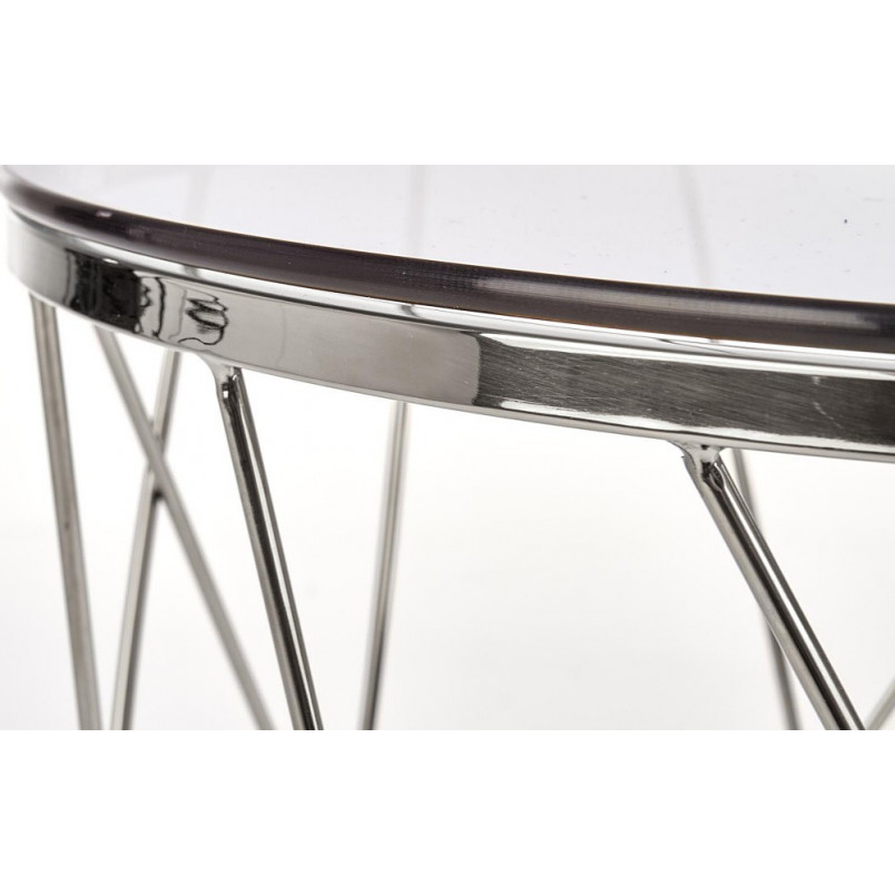 Stolik boczny glamour Selena 55cm - Halmar | Szkło dymione