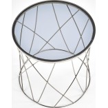 Stolik boczny glamour Selena 55cm - Halmar | Szkło dymione