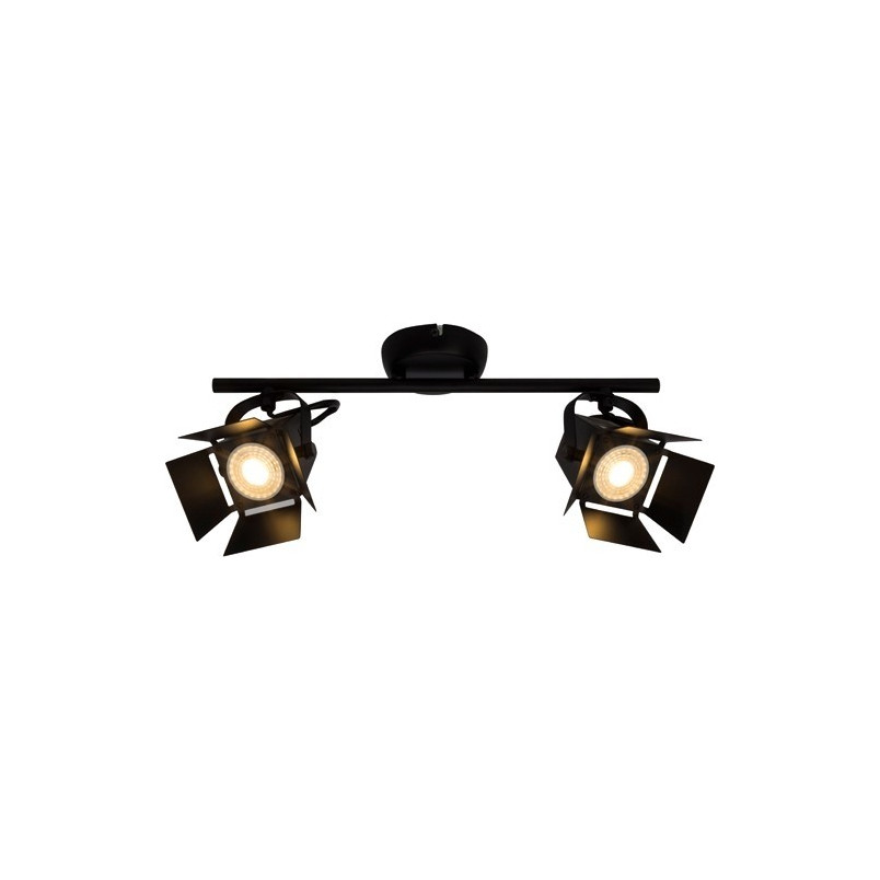 Plafon industrialny Movie II LED - Brilliant | Czarny Mat