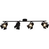 Plafon Industrialny Movie IV LED Czarny | Brilliant