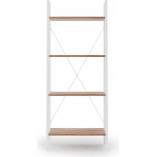 Regał Narvik 2 Halmar | Skandynawski, 148cm, Dąb/Biały