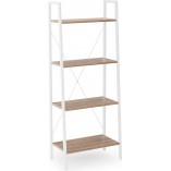 Regał Narvik 2 Halmar | Skandynawski, 148cm, Dąb/Biały