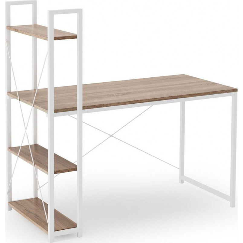 Biurko skandynawskie Narvik 120cm biały/dąb Halmar | Biurka