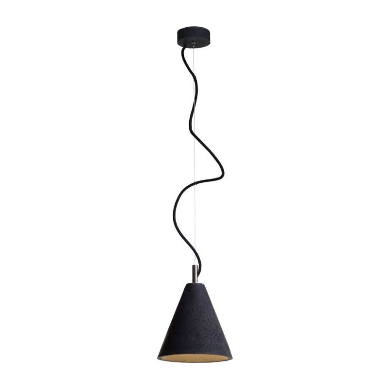 Lampa Betonowa Wisząca Kobe Czarna | LoftLight