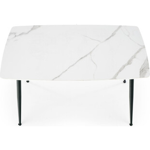 Stół szklany Marco glamour Halmar | Biały marmur, 120x70cm