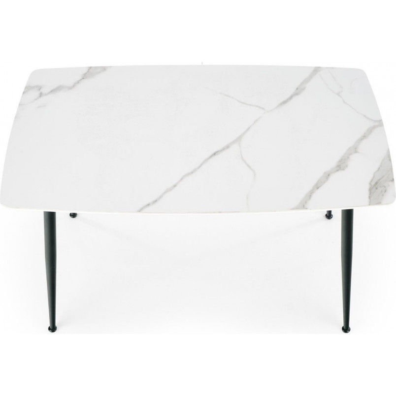 Stół szklany Marco glamour Halmar | Biały marmur, 120x70cm