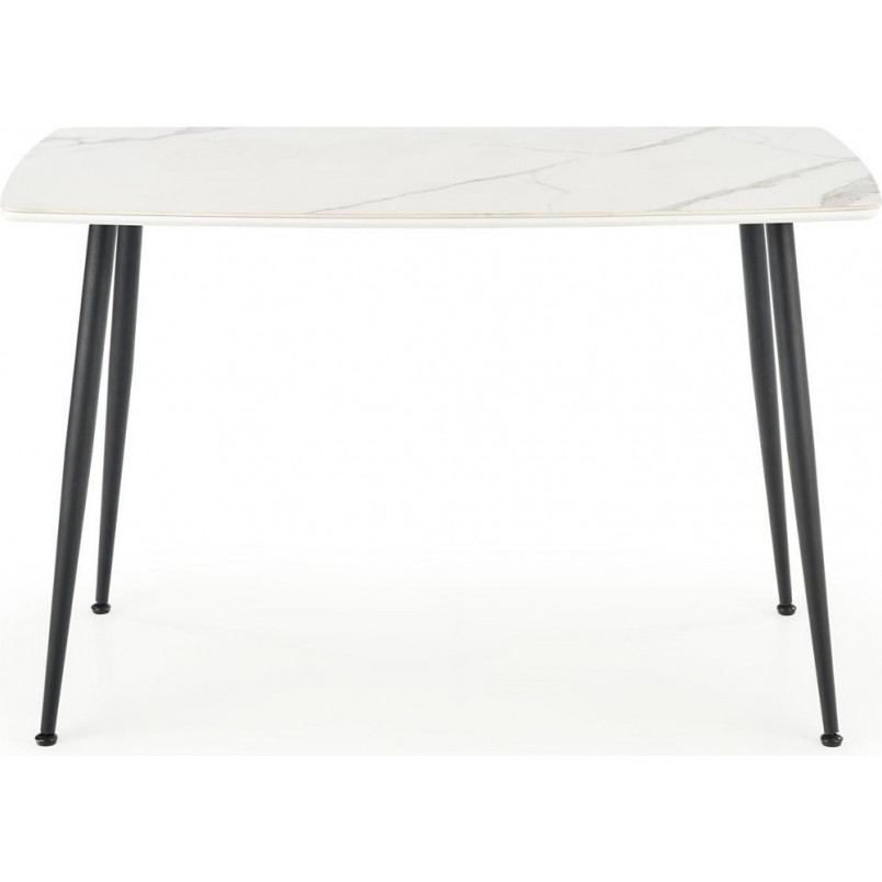 Stół szklany Marco glamour Halmar | Biały marmur, 120x70cm