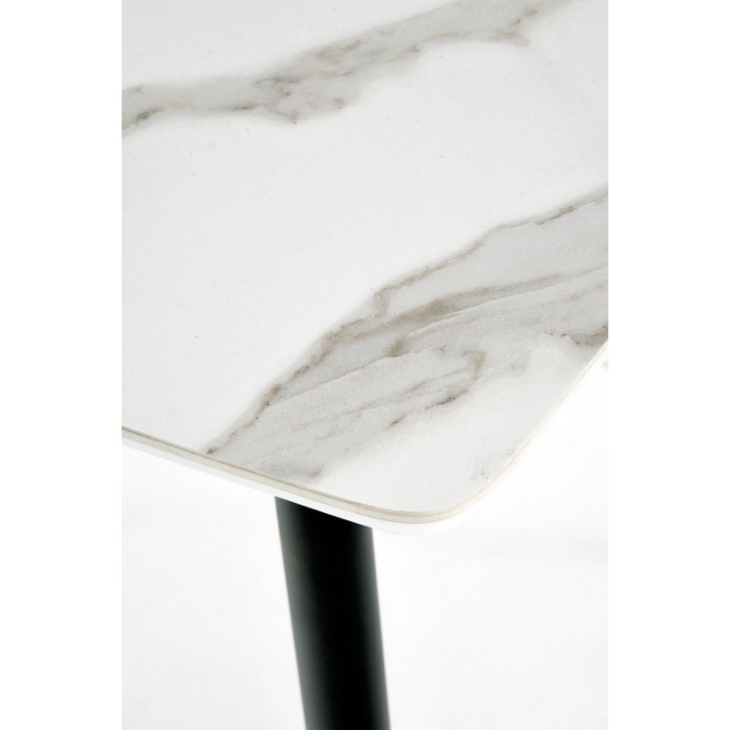 Stół szklany Marco glamour Halmar | Biały marmur, 120x70cm