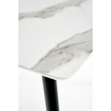 Stół szklany Marco glamour Halmar | Biały marmur, 120x70cm