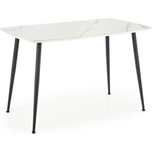 Stół szklany Marco glamour Halmar | Biały marmur, 120x70cm