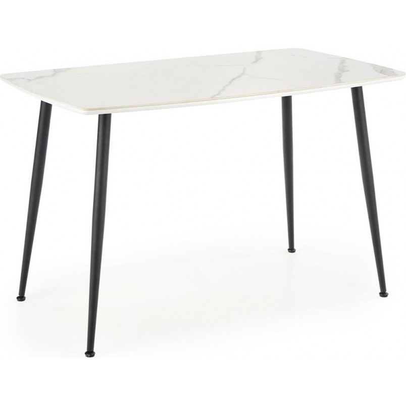 Stół szklany Marco glamour Halmar | Biały marmur, 120x70cm