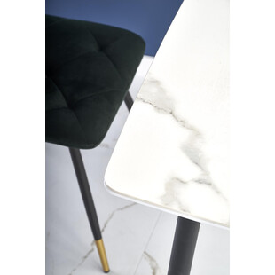 Stół szklany Marco glamour Halmar | Biały marmur, 120x70cm