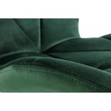 Krzesło welurowe pikowane K453 ciemno zielone Halmar | Komfort i styl