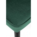 Krzesło welurowe ze złotymi nogami K446 ciemno zielone Halmar do jadalni i salonu