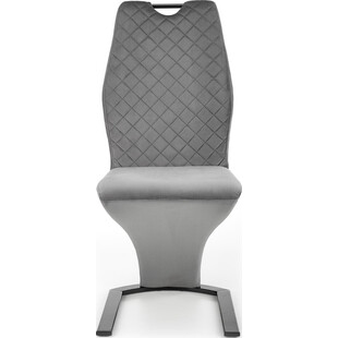 Krzesło welurowe szare Halmar K442 | Nowoczesny design
