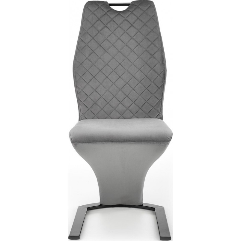Krzesło welurowe szare Halmar K442 | Nowoczesny design