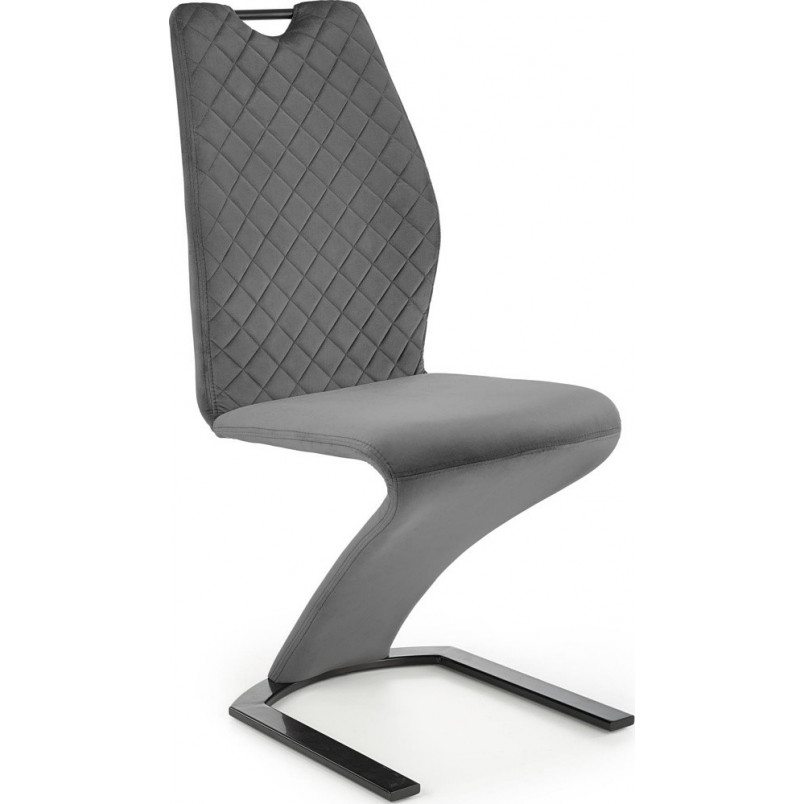 Krzesło welurowe szare Halmar K442 | Nowoczesny design