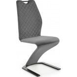 Krzesło welurowe szare Halmar K442 | Nowoczesny design