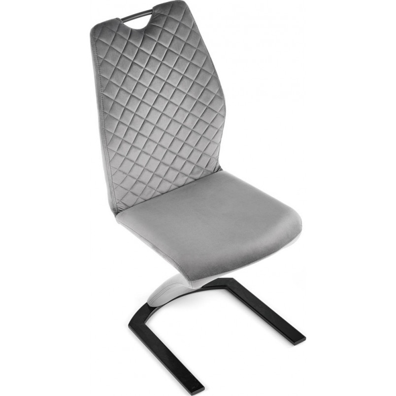 Krzesło welurowe szare Halmar K442 | Nowoczesny design