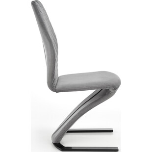 Krzesło welurowe szare Halmar K442 | Nowoczesny design