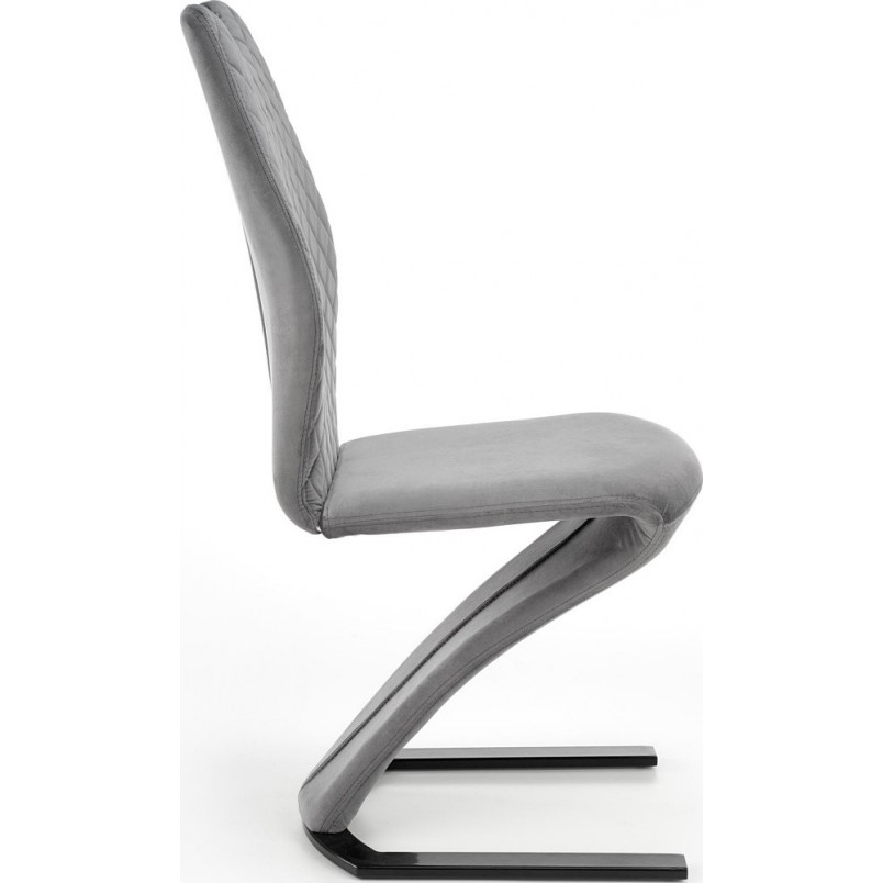 Krzesło welurowe szare Halmar K442 | Nowoczesny design