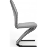 Krzesło welurowe szare Halmar K442 | Nowoczesny design