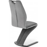 Krzesło welurowe szare Halmar K442 | Nowoczesny design