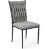 Krzesło tapicerowane z pikowanym oparciem K435 szare Halmar do jadalni i salonu
