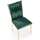 Krzesło welurowe zielone Halmar K436 - Elegancki Design