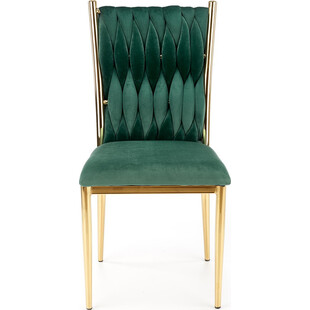 Krzesło welurowe zielone Halmar K436 - Elegancki Design