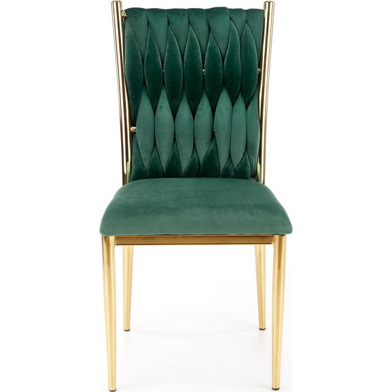 Krzesło welurowe zielone Halmar K436 - Elegancki Design