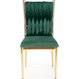 Krzesło welurowe zielone Halmar K436 - Elegancki Design