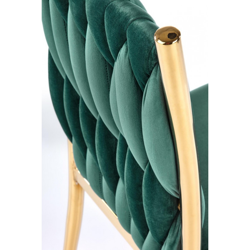 Krzesło welurowe zielone Halmar K436 - Elegancki Design