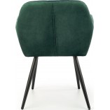 Krzesło welurowe K429 zielone Halmar | Komfortowy fotel