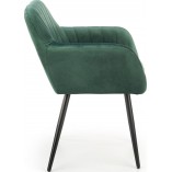 Krzesło welurowe K429 zielone Halmar | Komfortowy fotel