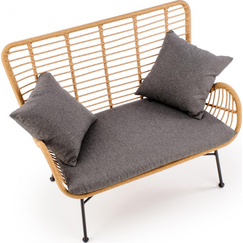 Sofa rattanowa boho Ikaro XL 120cm Halmar - Komfort i styl!