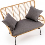 Sofa rattanowa boho Ikaro XL 120cm Halmar - Komfort i styl!