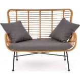 Sofa rattanowa boho Ikaro XL 120cm Halmar - Komfort i styl!