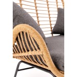 Sofa rattanowa boho Ikaro XL 120cm Halmar - Komfort i styl!