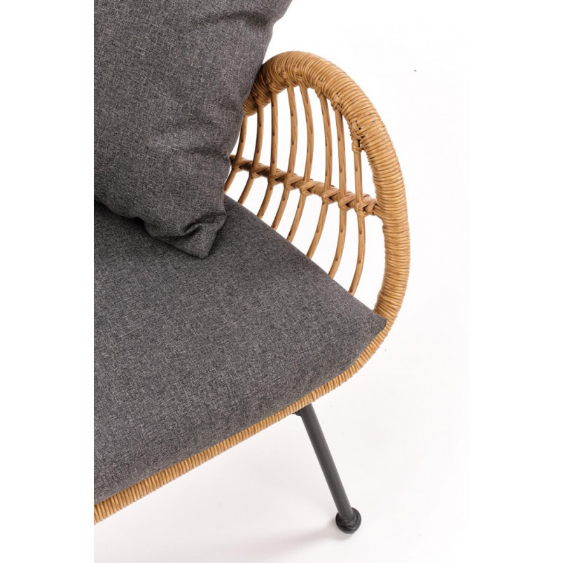 Sofa rattanowa boho Ikaro XL 120cm Halmar - Komfort i styl!