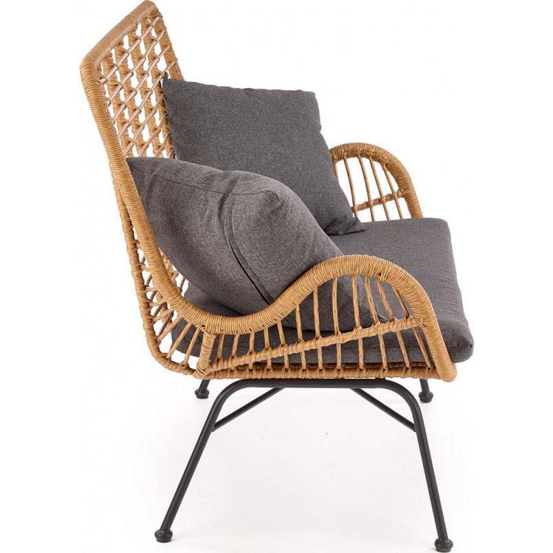 Sofa rattanowa boho Ikaro XL 120cm Halmar - Komfort i styl!