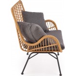 Sofa rattanowa boho Ikaro XL 120cm Halmar - Komfort i styl!