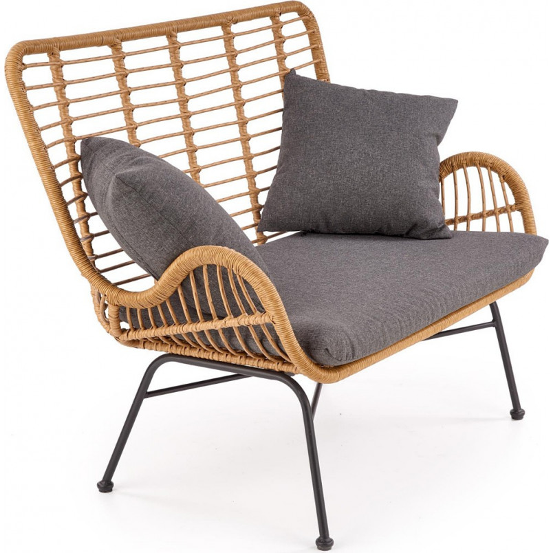 Sofa rattanowa boho Ikaro XL 120cm Halmar - Komfort i styl!