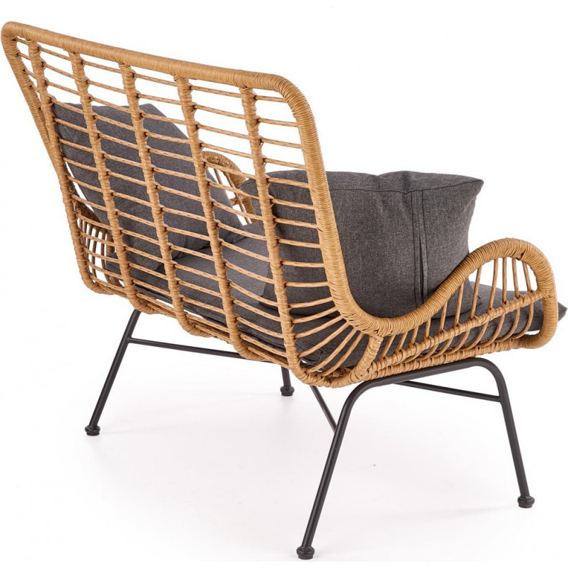 Sofa rattanowa boho Ikaro XL 120cm Halmar - Komfort i styl!