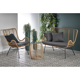 Sofa rattanowa boho Ikaro XL 120cm Halmar - Komfort i styl!