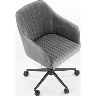Krzesło Fresco Velvet Halmar - Szare, Ergonomiczne | Sklep meble